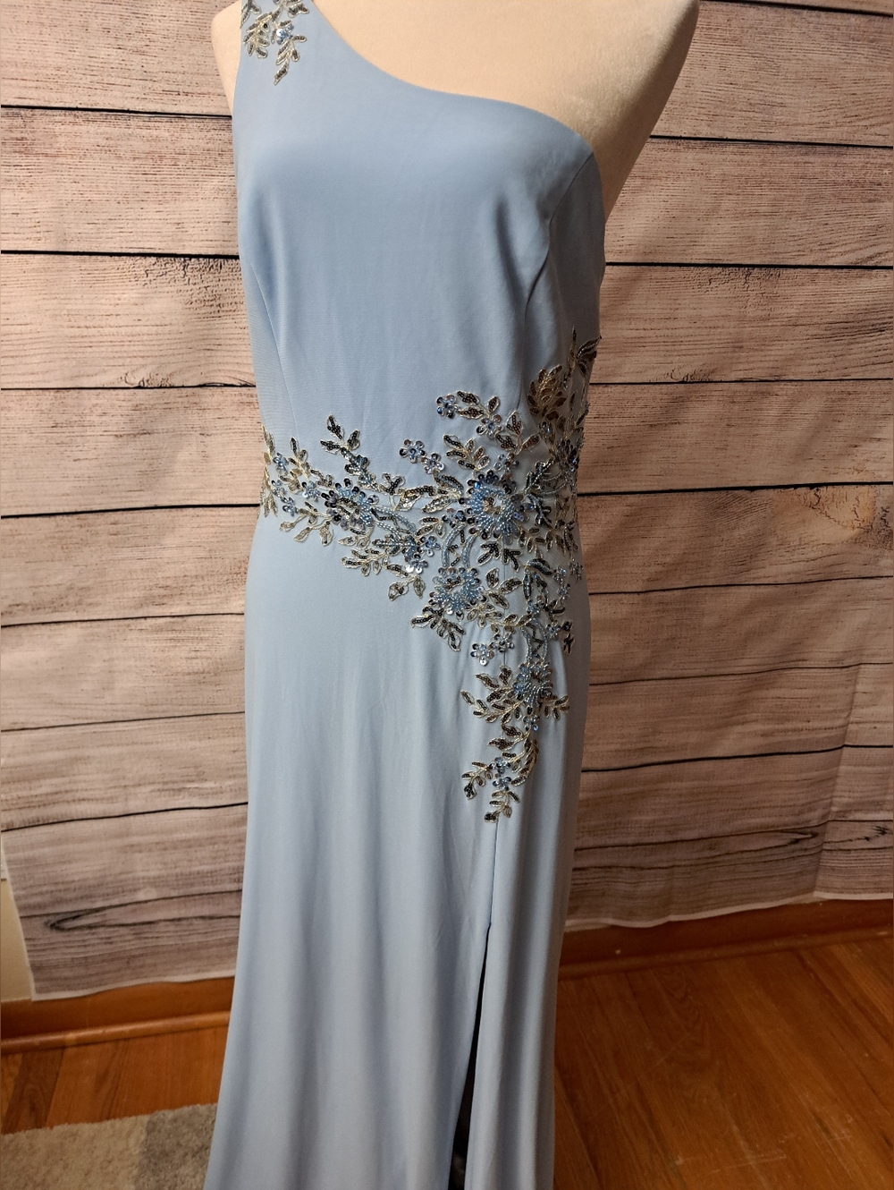 Embellished Soutache One-Shoulder Gown
Xscape Evenings. - Picture 9 of 10